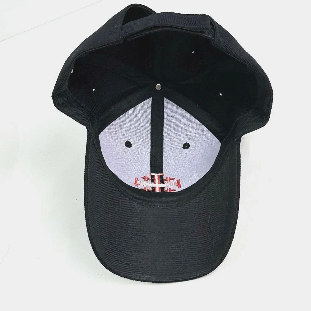 Christian Crusade Jerusalem Cross Baseball Cap Hat Adult OS Black Knight Templar